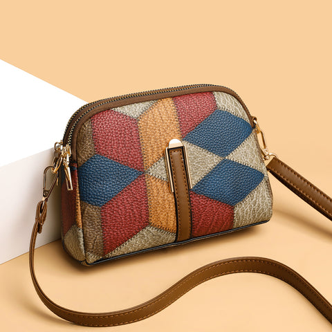 All-matching National Style Fashion Double-zipper Cross-body Bags